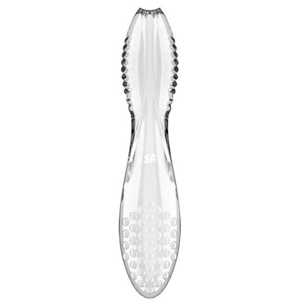Satisfyer Textured Glass Double Dildo 20 cm