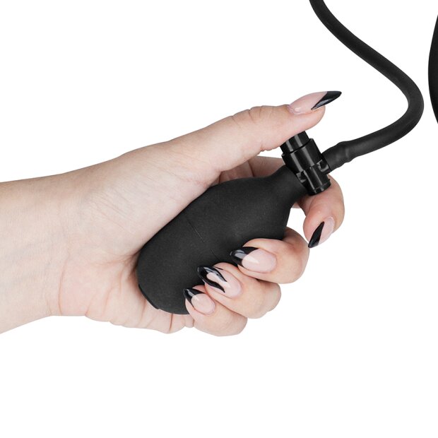 Fetish Submissive Inflatable Strangling Collar with Chain