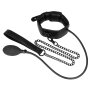 Fetish Submissive Inflatable Strangling Collar with Chain