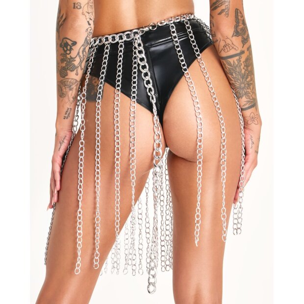 You2Toys Bad Kitty Body Chain Collar Skirt Belt Silver