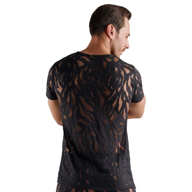 Svenjoyment Shirt in Ausbrenner-Optik Schwarz M