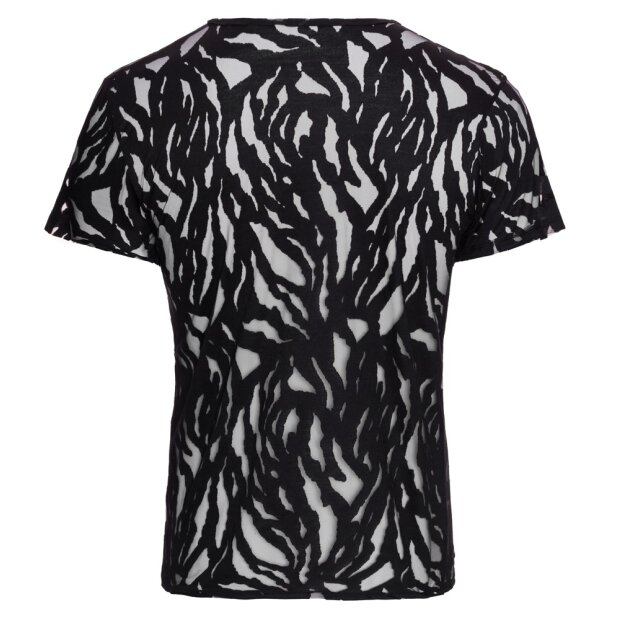 Svenjoyment Shirt in Ausbrenner-Optik Schwarz 3XL