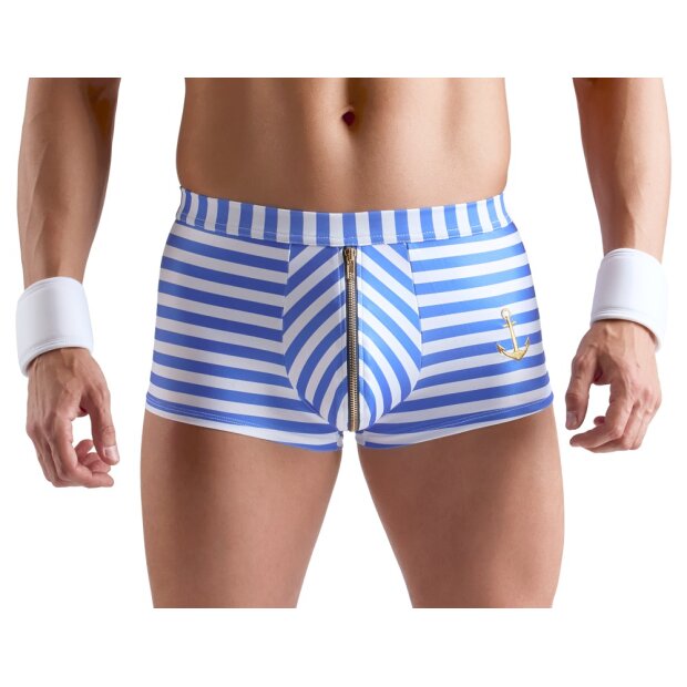 Svenjoyment Striped Pants with Wrist Cuffs Blue White S