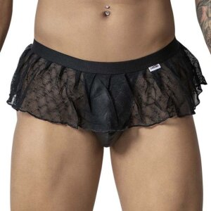 CandyMan Geolix Black Thong Skirt S - XL