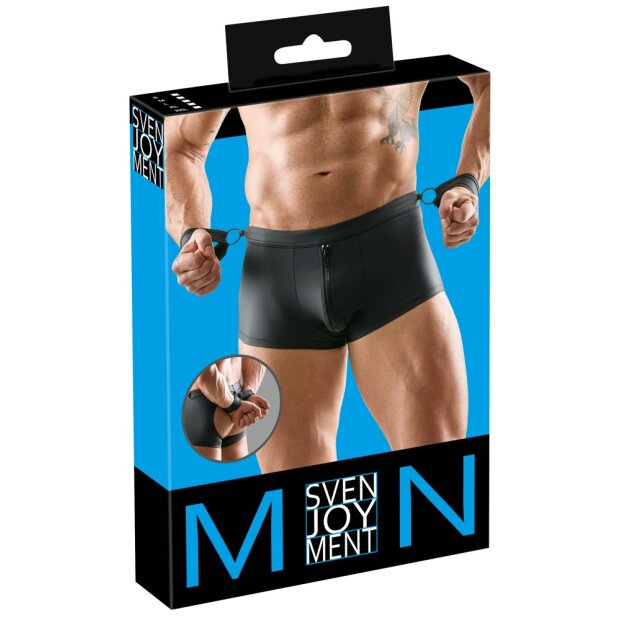 Svenjoyment Po-freie Pants mit Fesselmanschetten S Schwarz