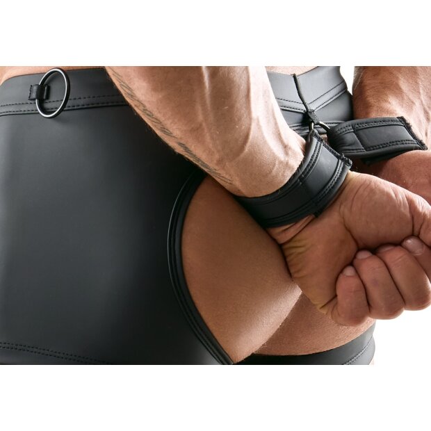 Svenjoyment Po-freie Pants mit Fesselmanschetten S Schwarz
