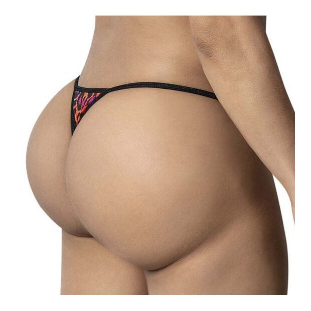 CandyMan Red-Orange Leopard-Print Thong S - XXXL