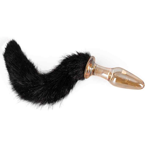 Glas Plug with tail 3,8 cm