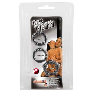 Cock Rings Set "Get Hard" schw