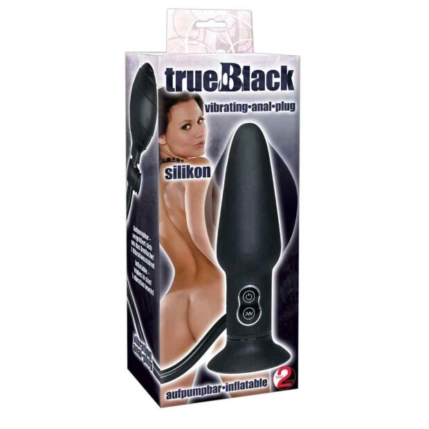 True Black Vibr. Anal Plug