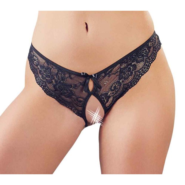 Crotchless Lace Briefs M