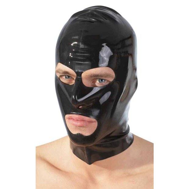 Latex Kopfmaske schwarz