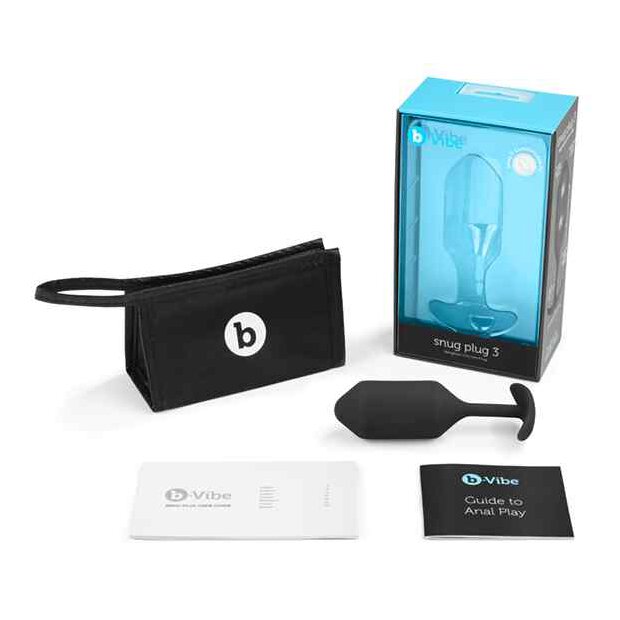 B-Vibe Snug Butt Plug 3 Black