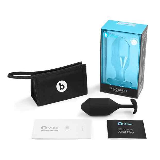 B-Vibe Snug Butt Plug 4 Black