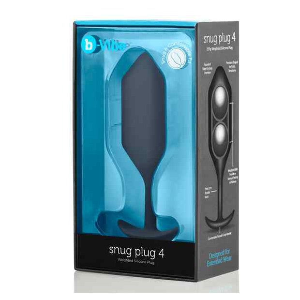 B-Vibe Snug Butt Plug 4 Black