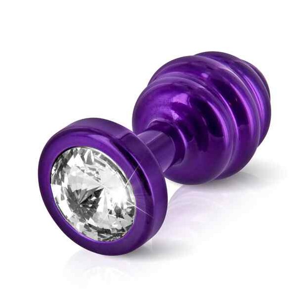 Diogol Ano Butt Plug Ribbed Purple 30 mm