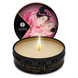 Shunga - Mini Massage Candle Rose Petals 30 ml