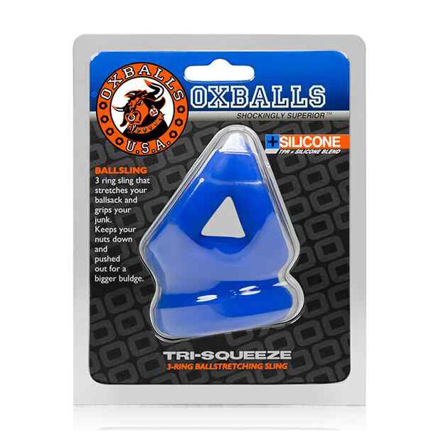 Oxballs Tri-Squeeze Cocksling & Ballstretcher Cobalt Ice