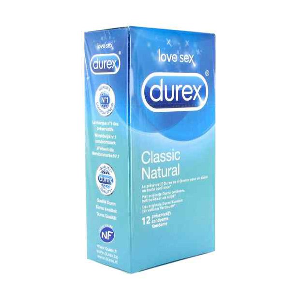 Durex Classic Natural Condoms 12 pcs