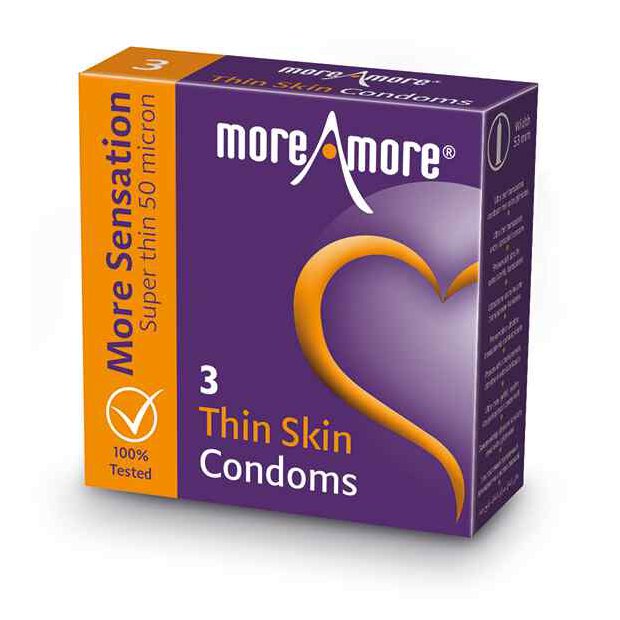 MoreAmore - Condom Thin Skin 3 pcs