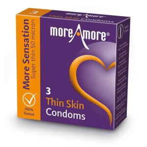 MoreAmore Condom Thin Skin 3 pcs