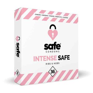 SAFE - Condoms - Ribs & Nobs (36 pcs)