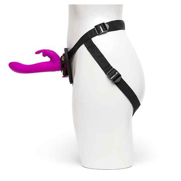 Happy Rabbit Vibrating Strap-On Harness Set Purple