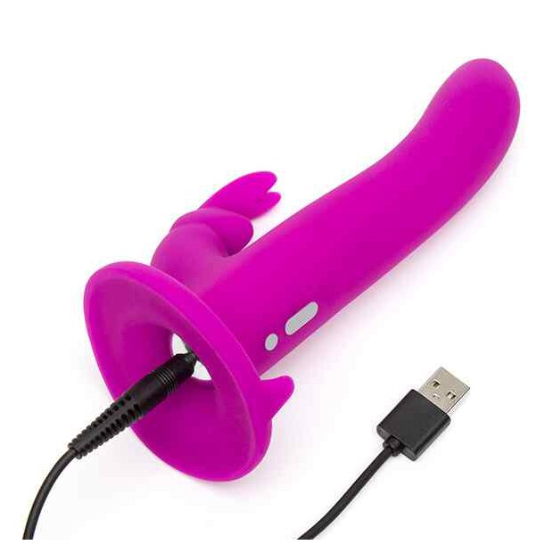 Happy Rabbit Vibrating Strap-On Harness Set Purple