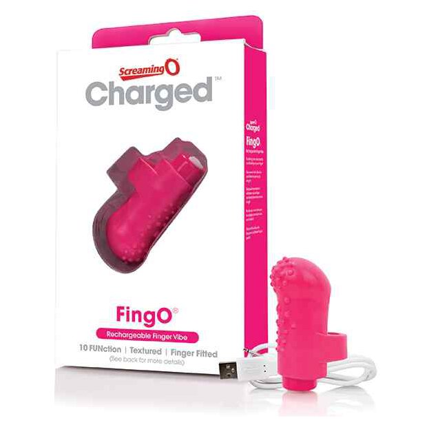 The Screaming O Charged FingO Finger Vibe Pink
