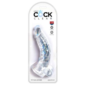 King Cock - Clear Cock with Balls 22cm