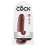 King Cock with Balls Brown 18cm