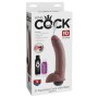 King Cock 9" Squirting Cock with Balls Brown