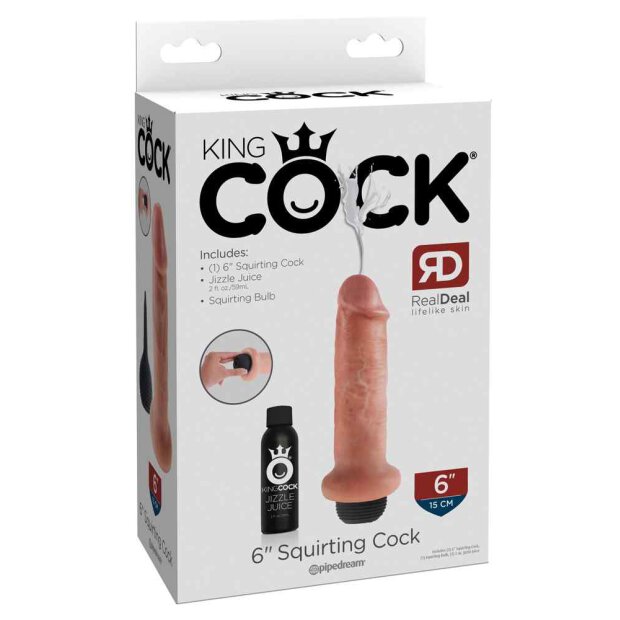 King Cock 6" Squirting Cock Flesh