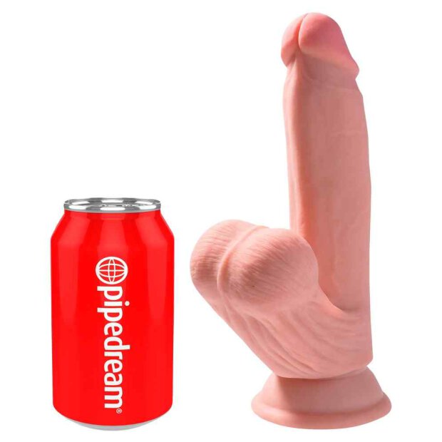 King Cock Triple Density Cock with Swinging Balls 18cm