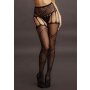 Crotchless Cut-Out Pantyhose - Black One Size