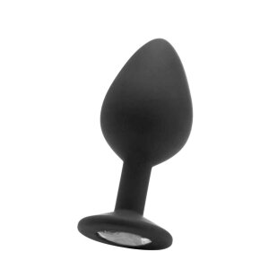 Large Diamond Butt Plug - Black  3,5 cm
