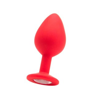 Large Diamond Butt Plug - Red 3,5 cm