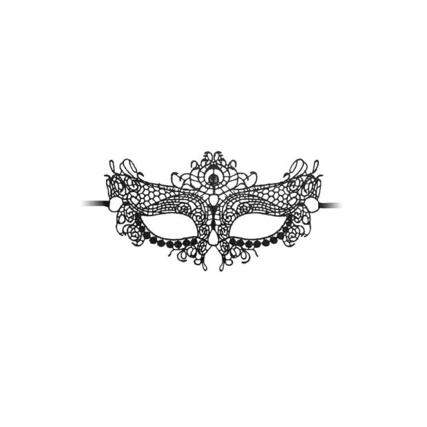 Queen Black Lace Mask  - Black