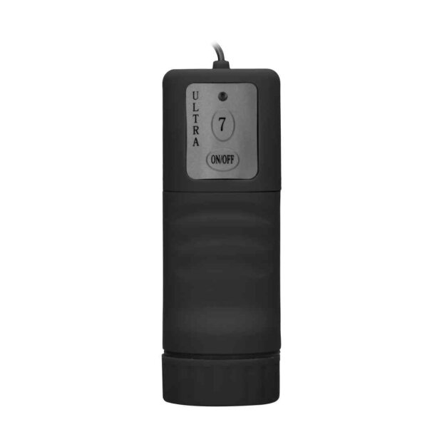 Vibrating Silicone Strapless Strapon - Black
