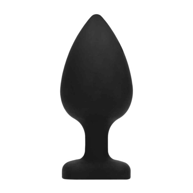 Diamond Heart Butt Plug - Extra Large - Black