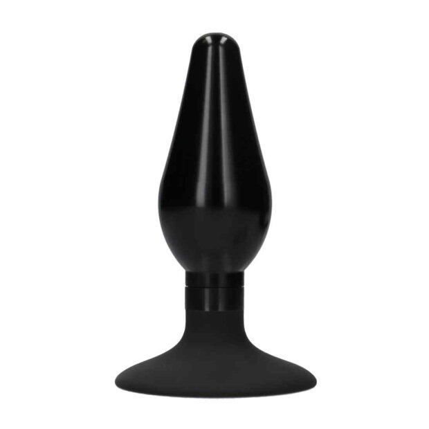 Interchangeable Butt Plug Set - Rounded Medium - Black