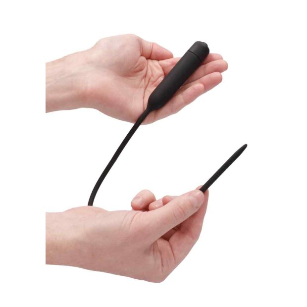 Silcone Vibrating Bullet Plug Extra Long - Urethral Sounding - B