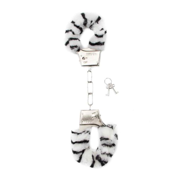 Furry Handschellen Zebra