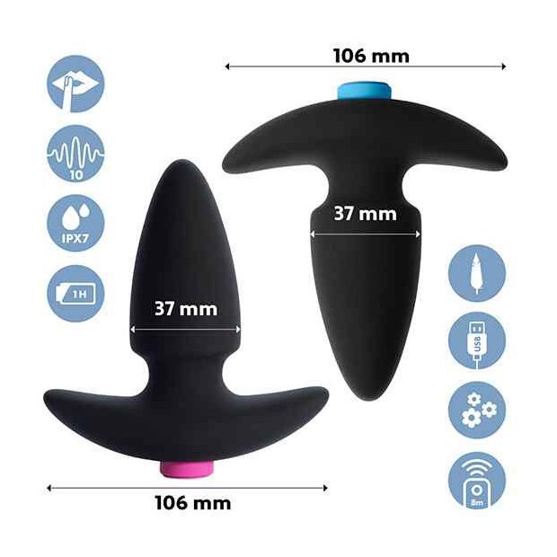 FeelzToys - FunkyButts Remote Controlled Butt Plug Set for Couples