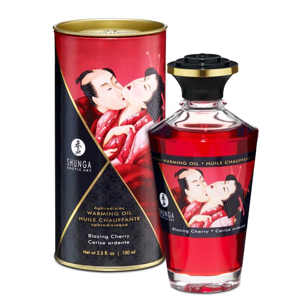Shunga - Aphrodisiac Warming Oil Blazing Cherry 100 ml