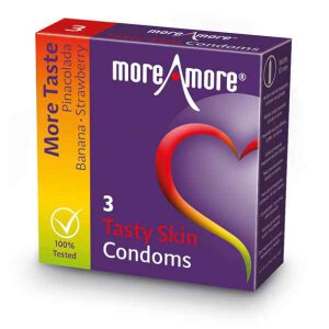 MoreAmore Condom Tasty Skin 3 pcs