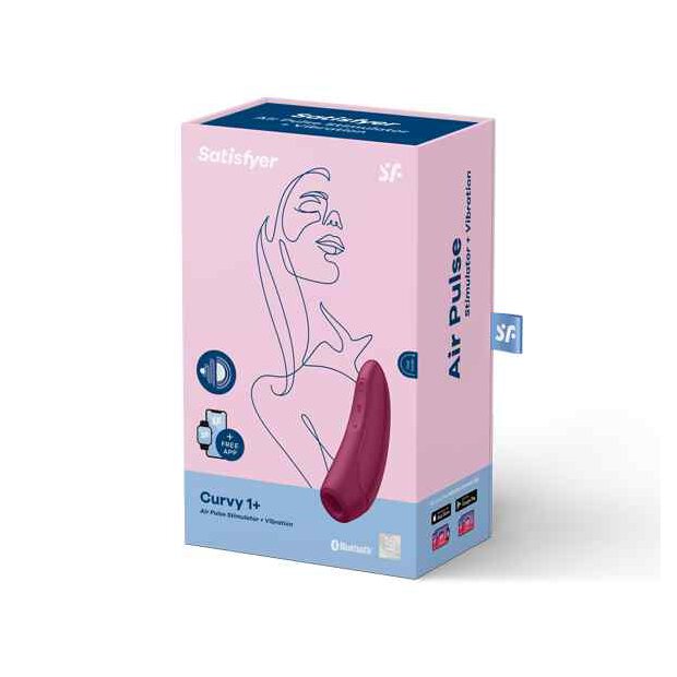 Satisfyer - Curvy 1+ Air Pulse Stimulator + Vibration Red