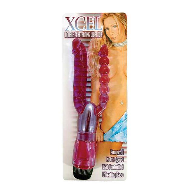 Xcel Double Penetratiing Vibrator Purple