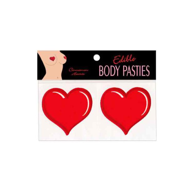 Edible body pasties Hearts