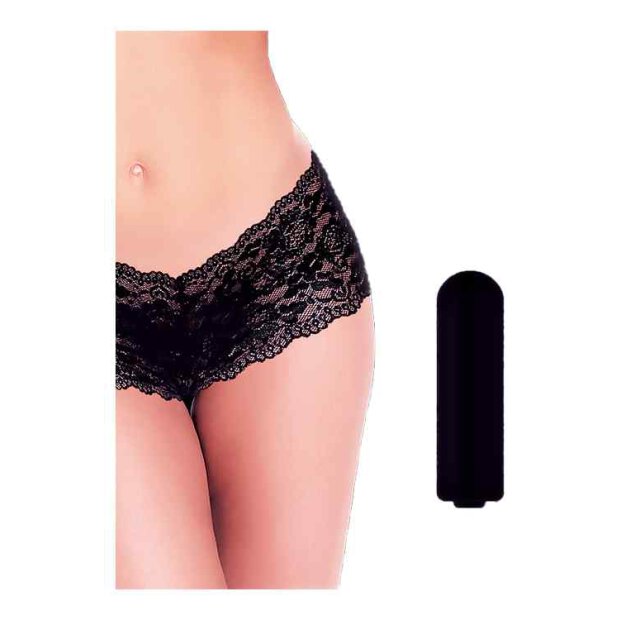 A&E CHEEKY PANTY WITH BULLET BLACK